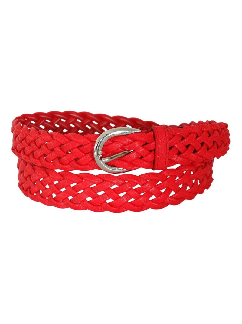 Ceinture tressée CULIK Rouge - Kiabi