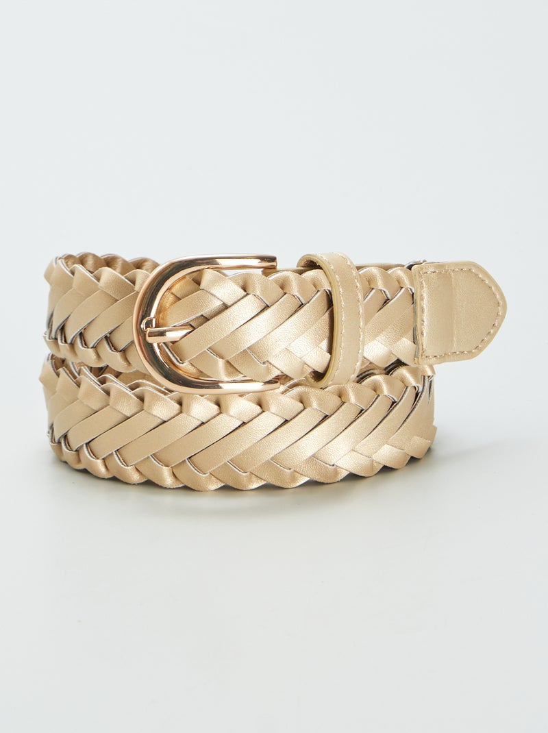 Ceinture tressée Doré - Kiabi