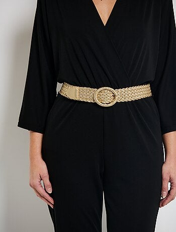 Ceinture tressée dorée taille unique