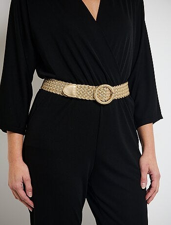 Ceinture tressée dorée taille unique