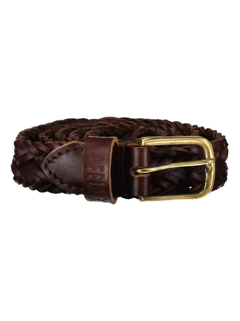 Ceinture tressée effet cuir 'Deeluxe' Marron - Kiabi