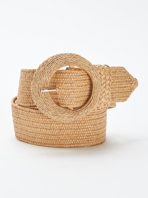 Ceinture tressée effet paille - Kiabi