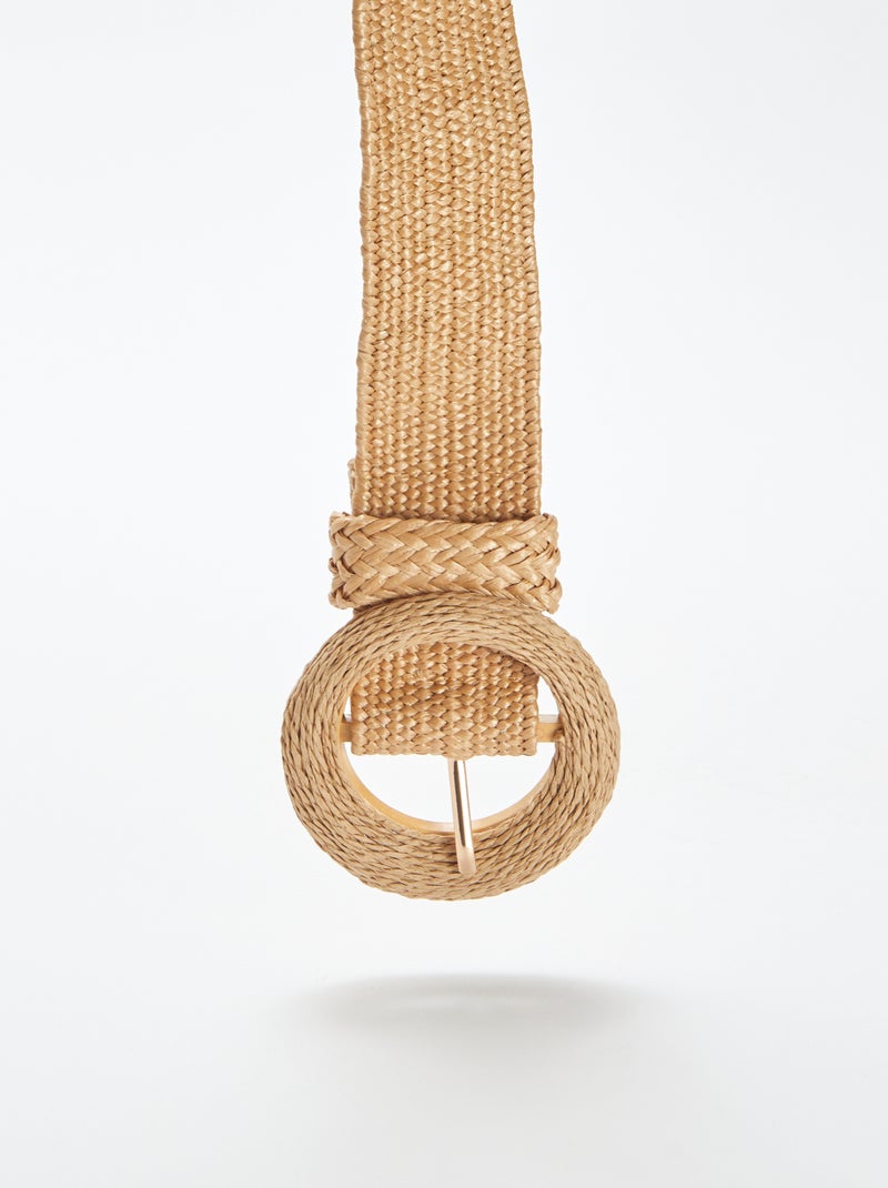 Ceinture tressée effet paille BEIGE - Kiabi