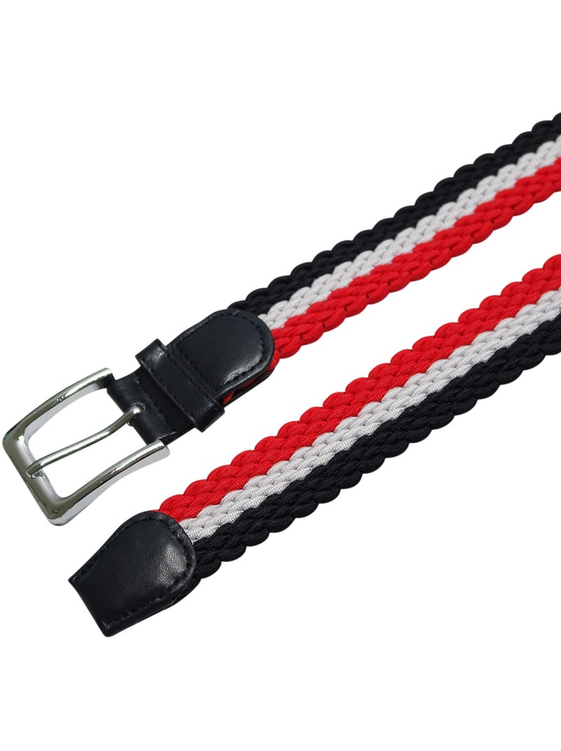 Ceinture tressée élastique france Bleu - Kiabi