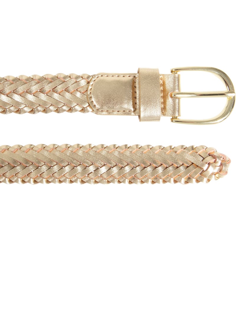 Ceinture tressée femme Doré/or - Kiabi