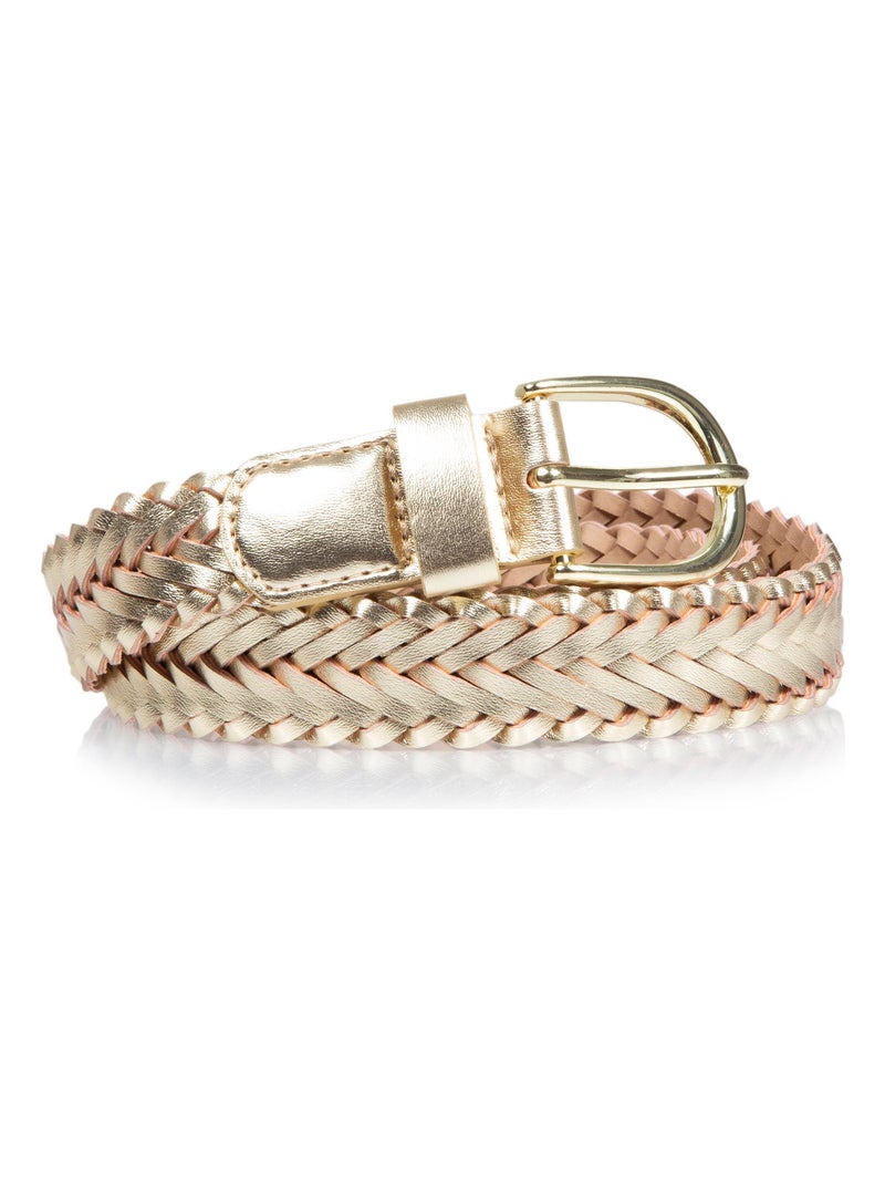 Ceinture tressée femme Isotoner Doré/or - Kiabi
