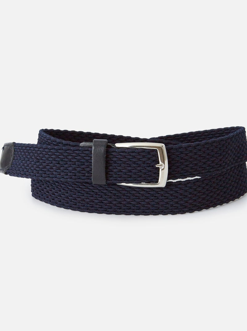 Ceinture tressée homme - Damart Bleu - Kiabi