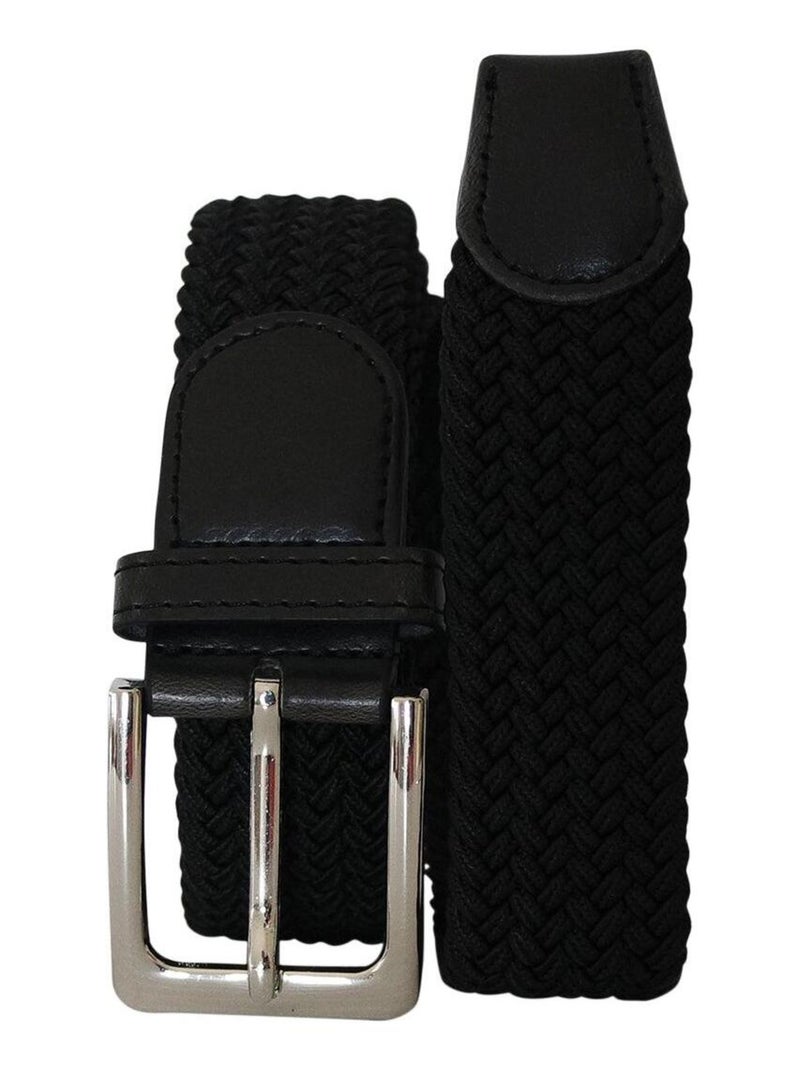 Ceinture tressée Noir - Kiabi