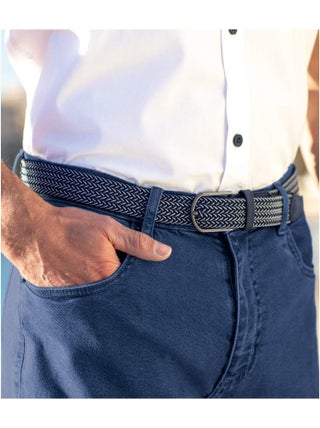 Ceinture Tressée Stretch Bicolore   - ATLAS FOR MEN