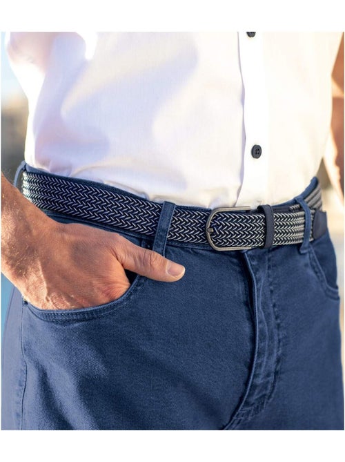 Ceinture Tressée Stretch Bicolore   - ATLAS FOR MEN - Kiabi