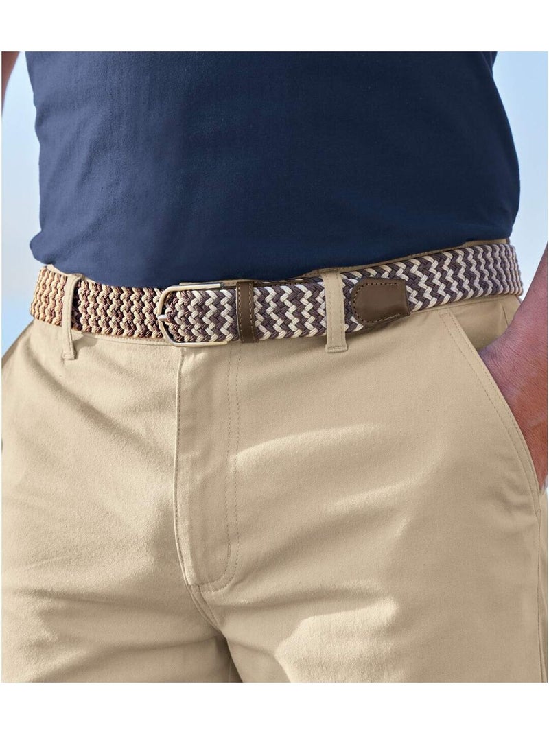 Ceinture tressée stretch confort  - atlas for men Bleu - Kiabi