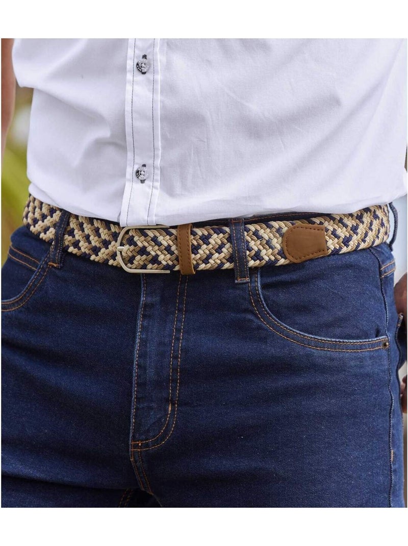 Ceinture tressée stretch confort  - atlas for men Camel - Kiabi