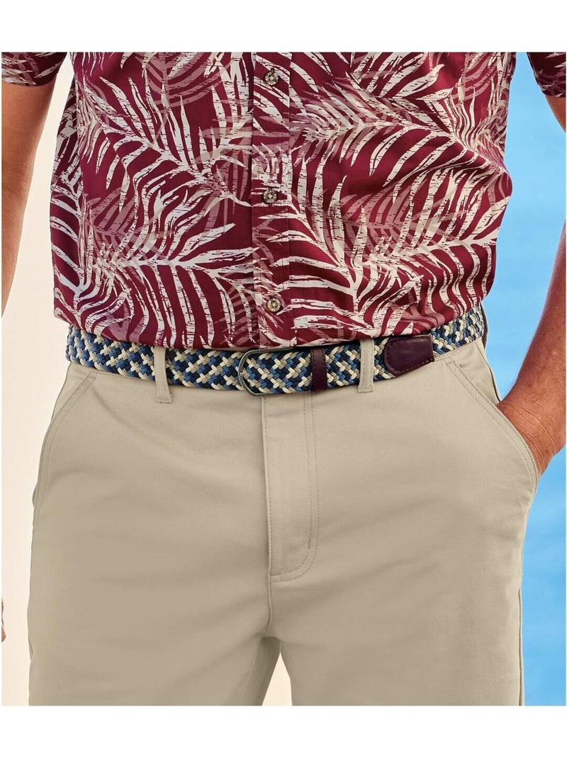 Ceinture Tressée Stretch Confort   - ATLAS FOR MEN Marron - Kiabi