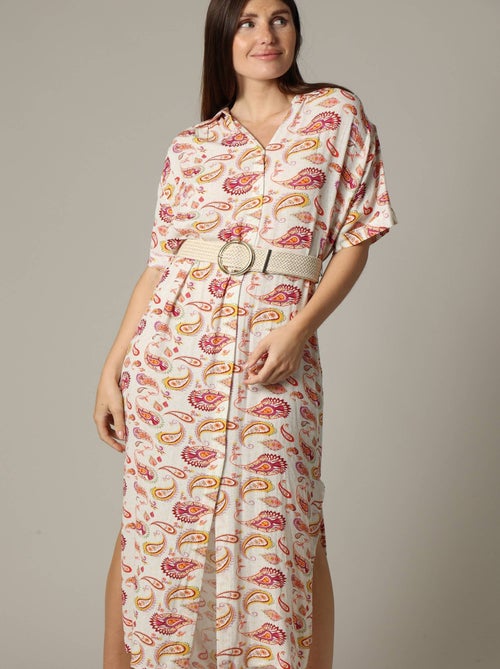 Ceinture tressée unie avec boucle dorée 'Deeluxe' - Kiabi