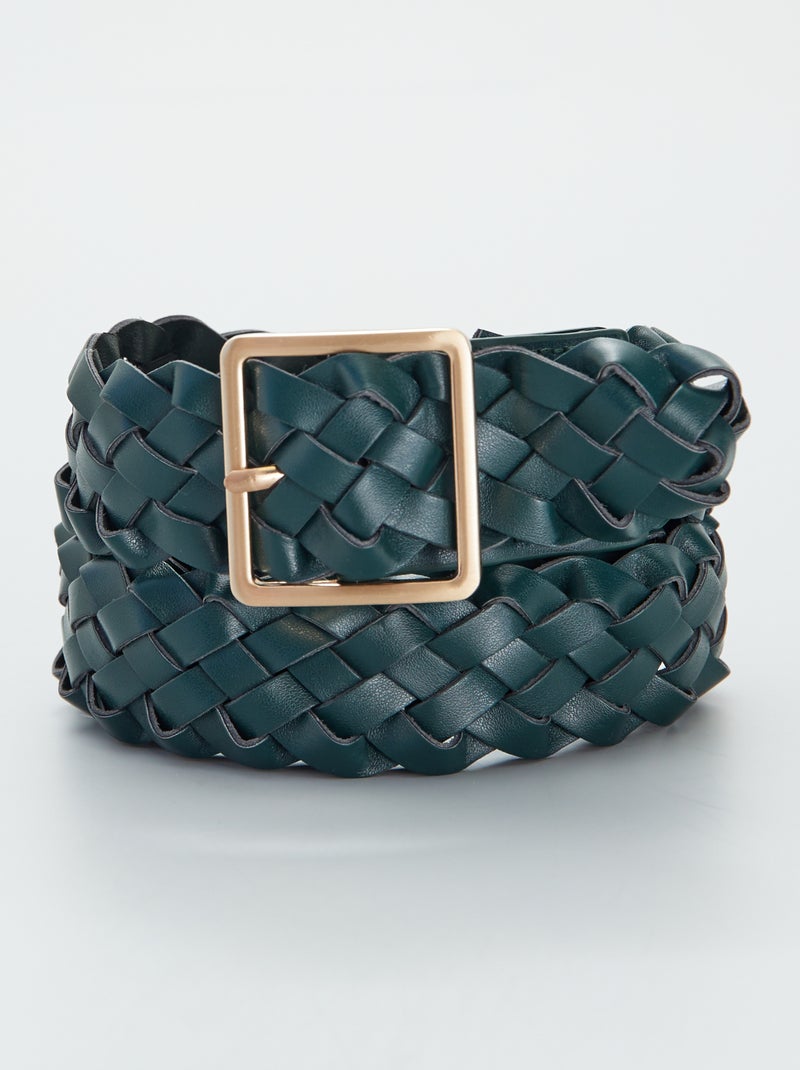 Ceinture tressée Vert - Kiabi