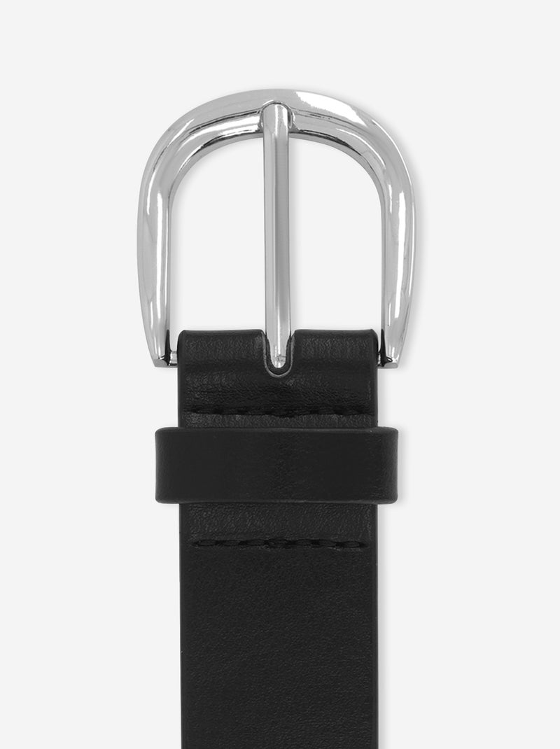 Ceinture unie basique noir - Kiabi