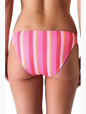 Celinda bas de bikini élégant à rayures texturées taille mi-haute penti