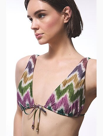 Celine deep v zigzag haut de bikini penti