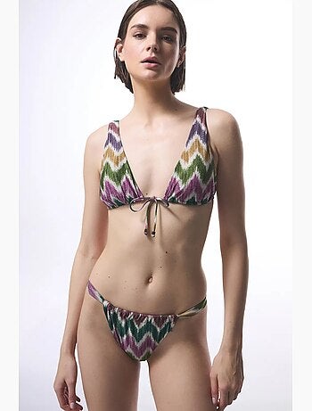 Celine deep v zigzag haut de bikini penti