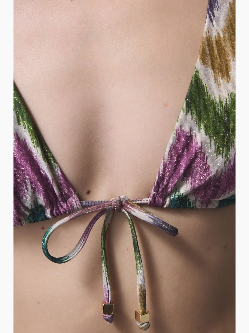 Celine deep v zigzag haut de bikini penti Blanc - Kiabi