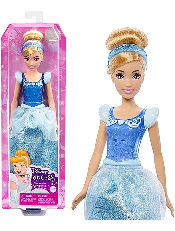 Cendrillon articulée avec tenue scintillante et accessoires