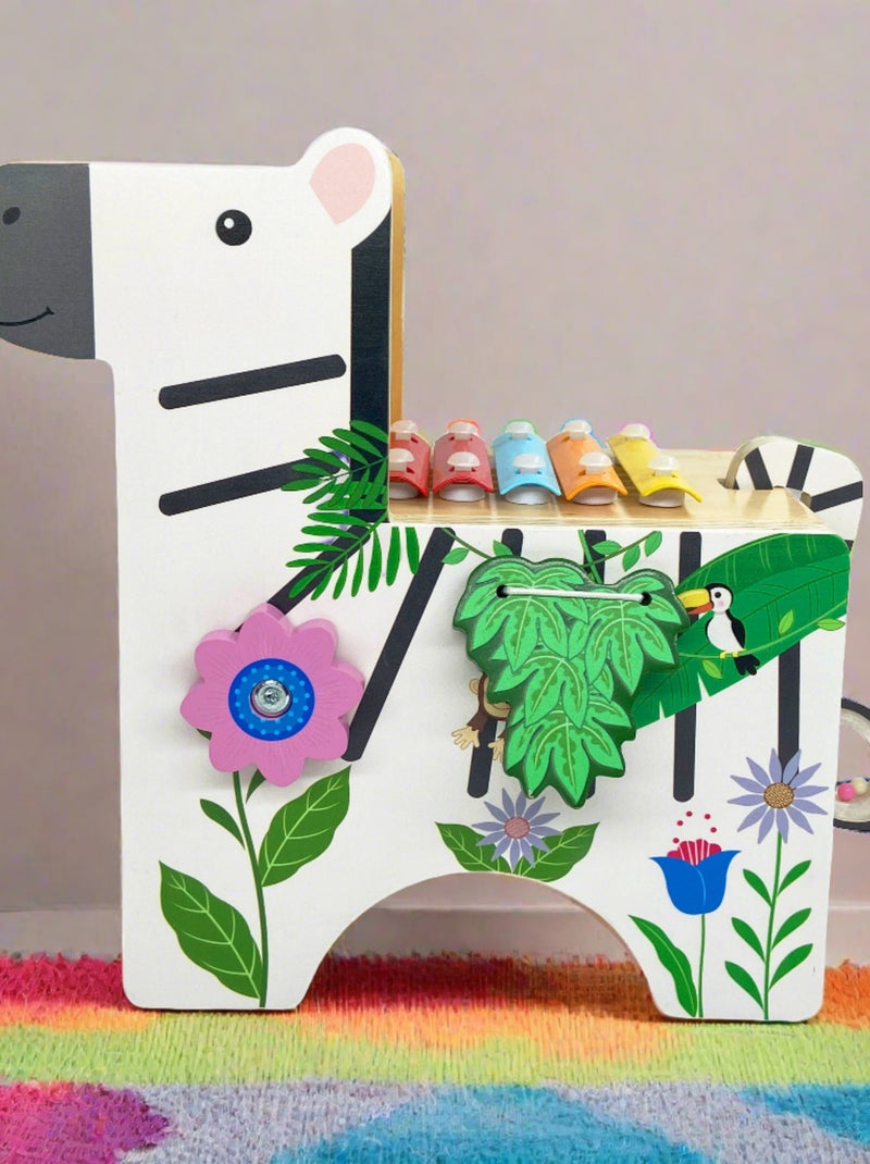 Centre d'Activites Apprends et Joue Zebre avec Xylophone pour Tout-Petits Multicolore - Kiabi