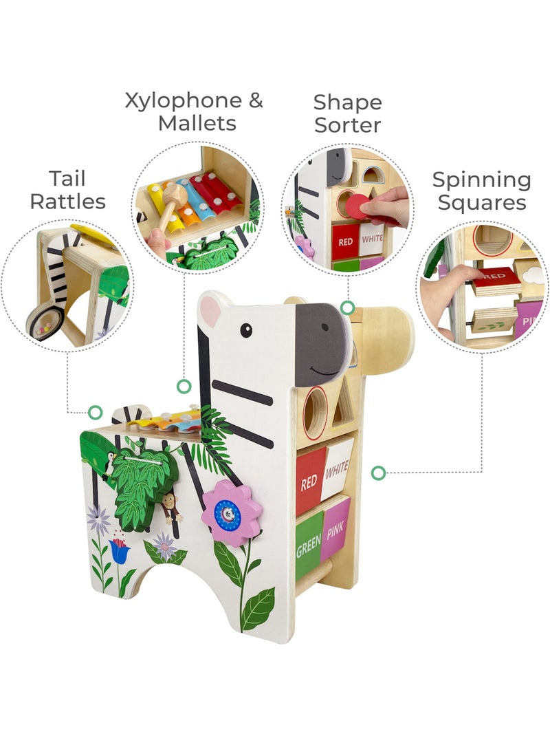 Centre d'Activites Apprends et Joue Zebre avec Xylophone pour Tout-Petits Multicolore - Kiabi