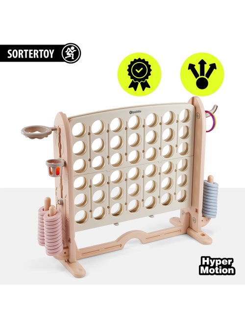 Centre de Jeux 4 en 1 en PEHD Puissance 4 Basket Anneaux et Golf Dim 109x41 cm - Kiabi
