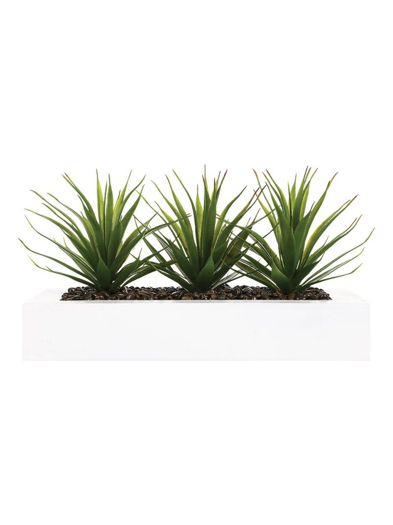 Centre de table 3 Aloe vera artificielles - H.17 cm Vert - Kiabi