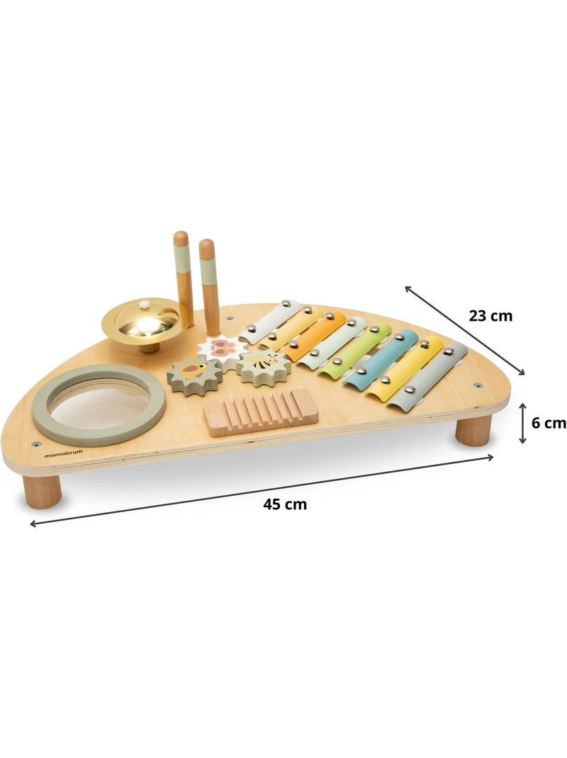 Centre Musical Enfant en Bois – Xylophone, Tambour et Jouet Éveil Sensoriel, Bébé 9 Mois+ Mamabrum N/A - Kiabi