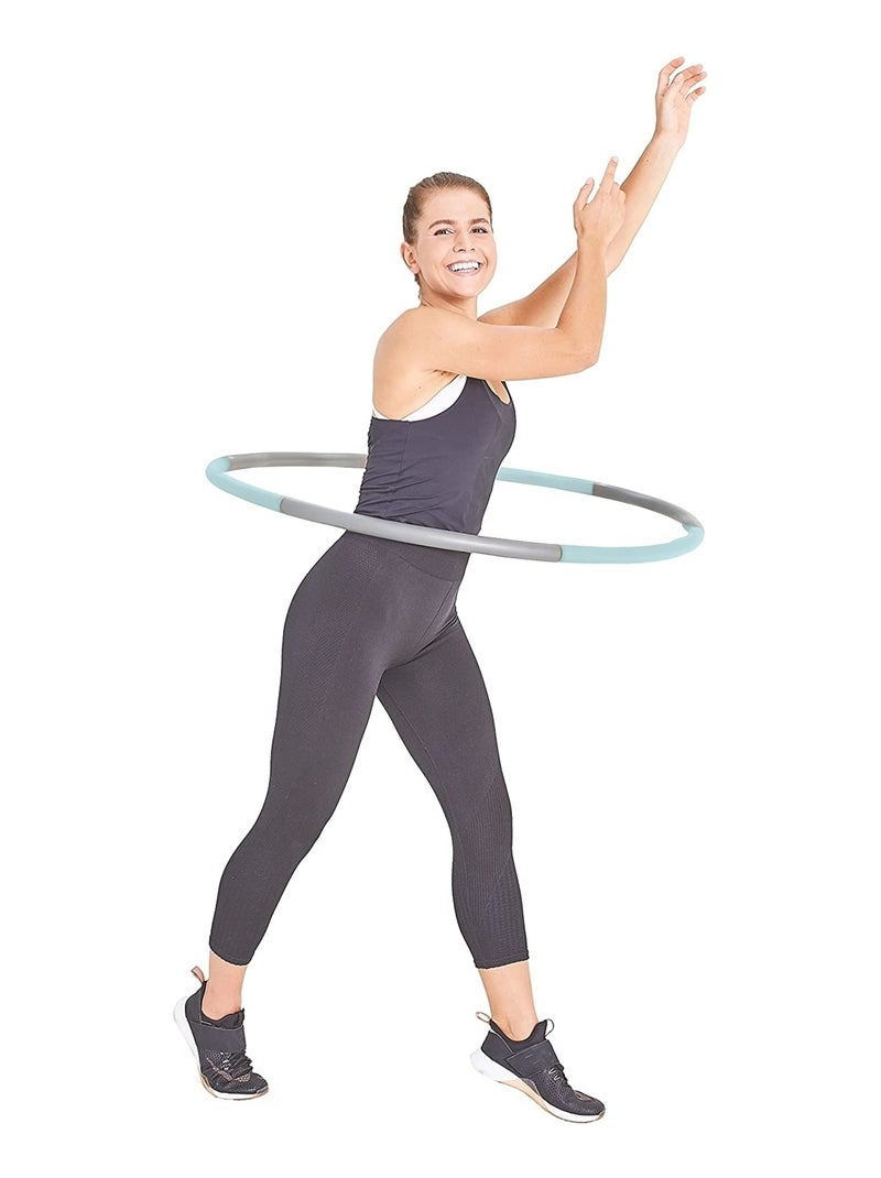 Cerceau de fitness Hula Hoop avec vagues de massage - gris/bleu ciel Bleu - Kiabi