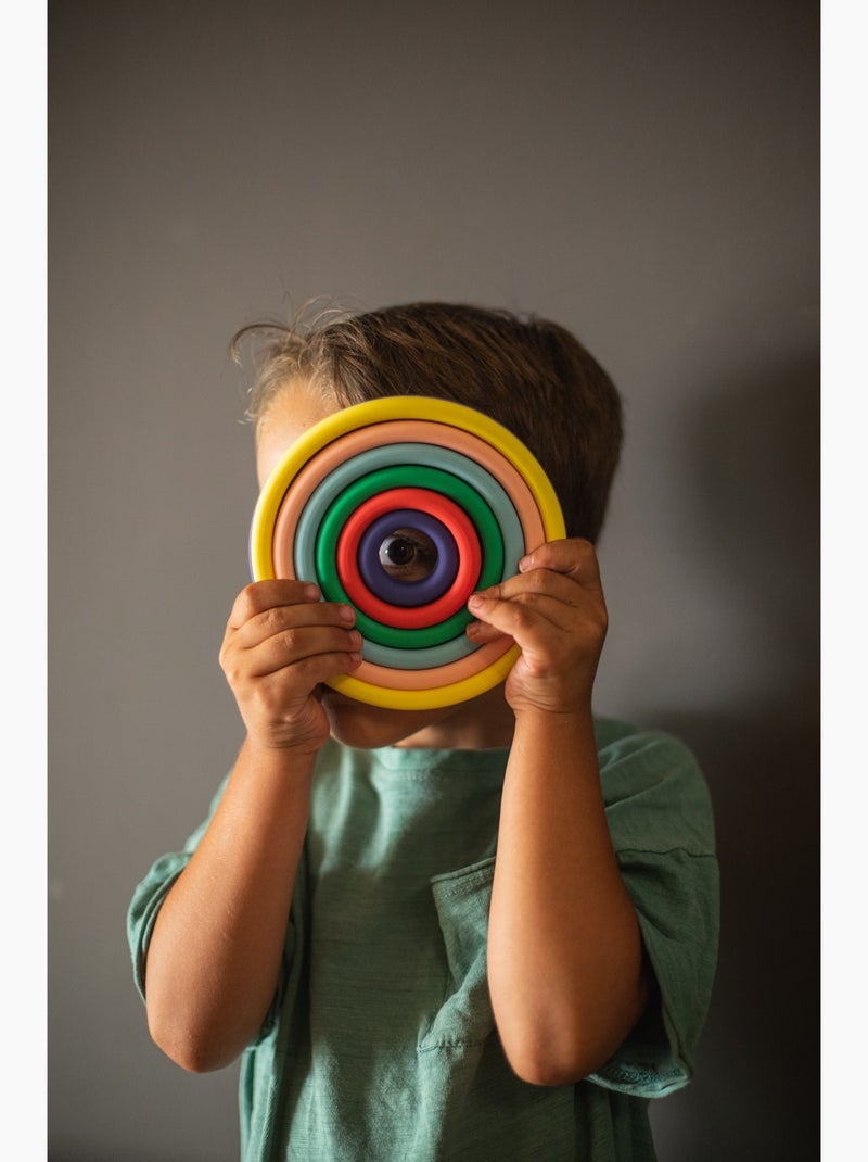 Cercles colorés en silicone Jaune - Kiabi