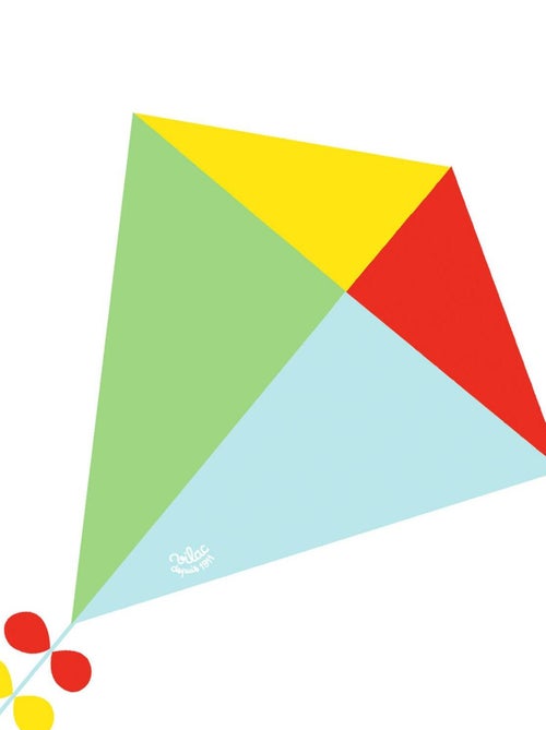 Cerf-volant losange : Bleu, vert, rouge et jaune - Kiabi