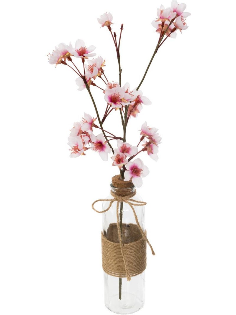 Cerisier artificiel en vase de verre dream Blanc - Kiabi