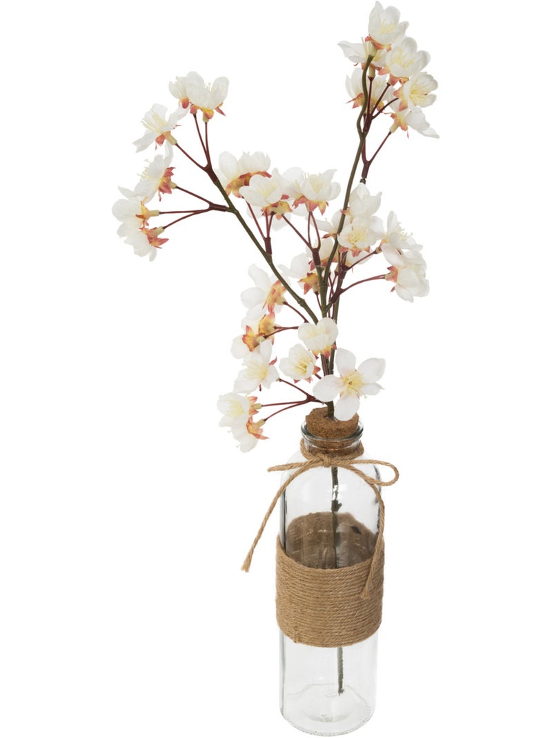 Cerisier artificiel en vase de verre dream Rose - Kiabi