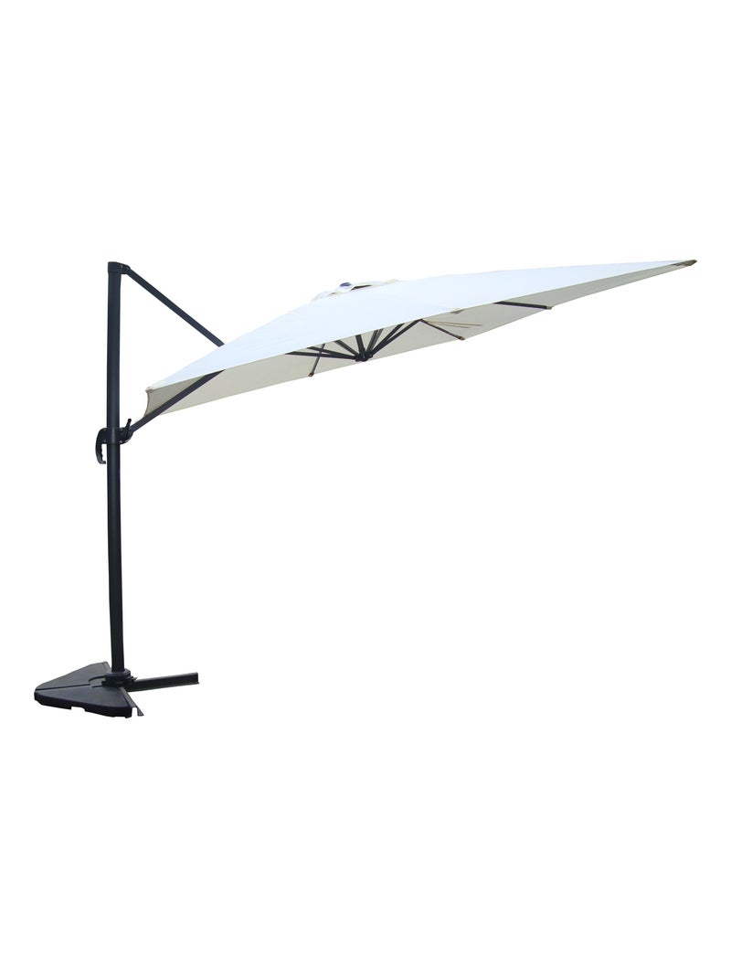 CESARE - Parasol rectangulaire 3x4 déporté rotatif écru en aluminium Ecru - Kiabi