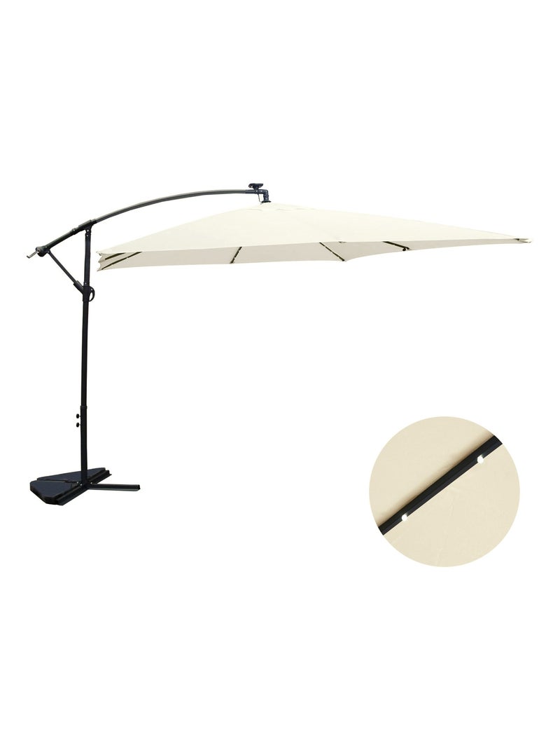 CESARE - Parasol rectangulaire 3x4 déporté rotatif marron en aluminium Marron chocolat - Kiabi