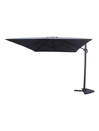 CESARE Ensemble parasol écru 3x4m et 4 dalles à lester