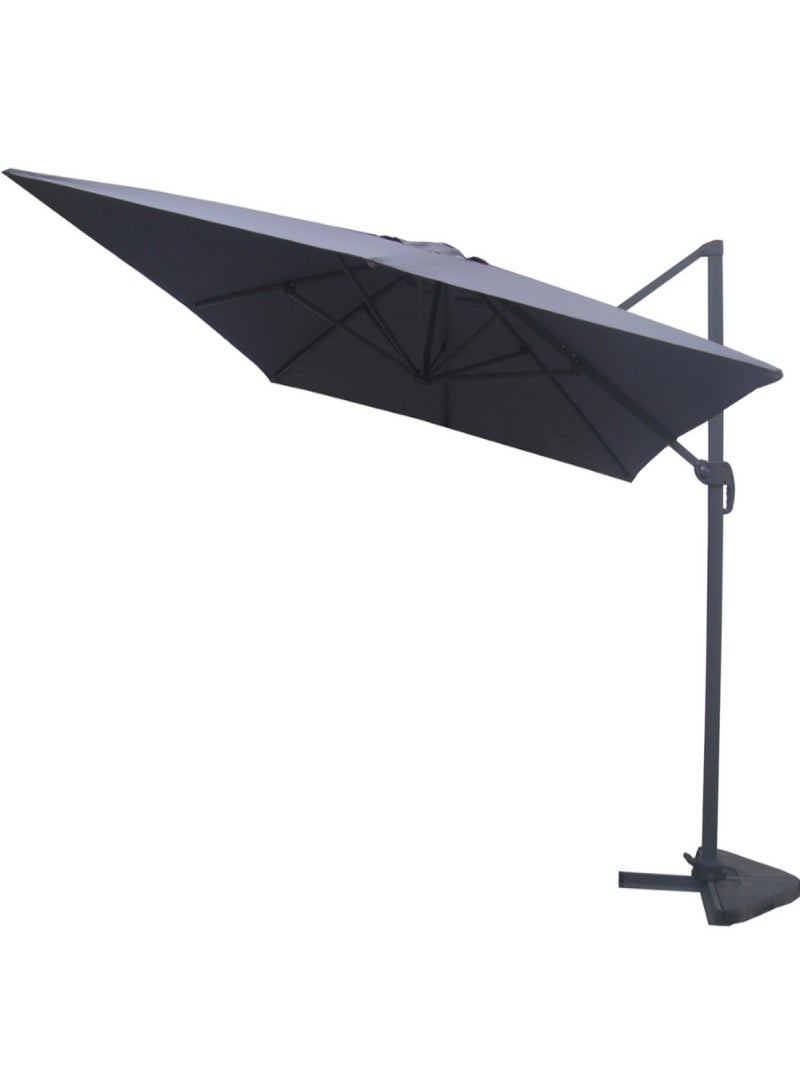 CESARE Ensemble parasol  gris 3x4m et 4 dalles à lester Gris - Kiabi