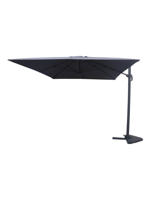 CESARE Ensemble parasol gris 3x4m et 4 dalles à lester - Kiabi CESARE Ensemble parasol gris 3x4m et 4 dalles à lester - Kiabi