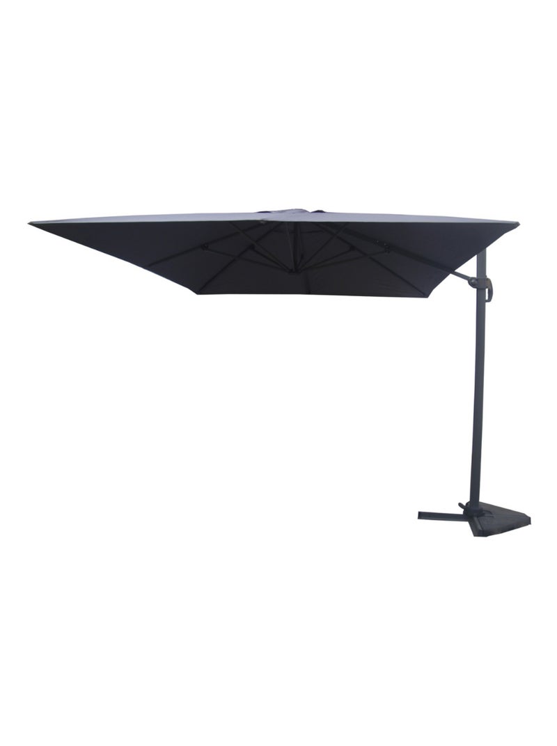 CESARE Ensemble parasol  gris 3x4m et 4 dalles à lester Gris - Kiabi