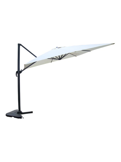 CESARE Parasol ecru déporté rectangle 3 x 4 m rotatif à 360 - Kiabi