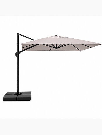 CEZIR Parasol rectangulaire 3x4 déporté rotatif orange en aluminium