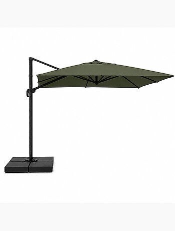 CEZIR Parasol rectangulaire 3x4 déporté rotatif orange en aluminium
