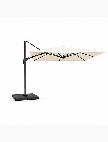 CEZIR Parasol rectangulaire 3x4 déporté rotatif orange en aluminium