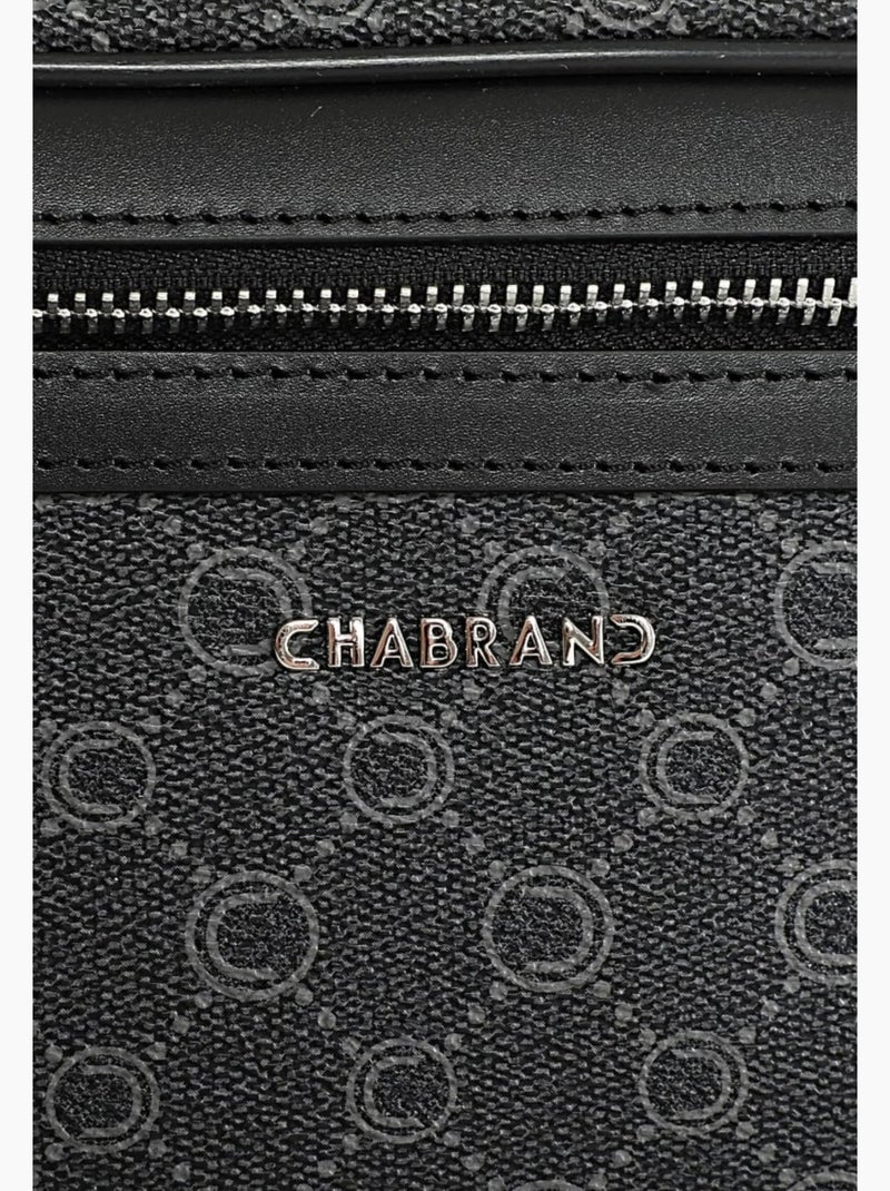 Chabrand Body-Bag Toile Enduite Cuir Noir - Kiabi