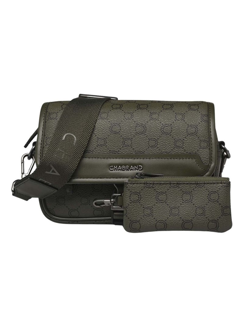 Chabrand Mini-Sacoche Toile Enduite Cuir - Vert - Kiabi