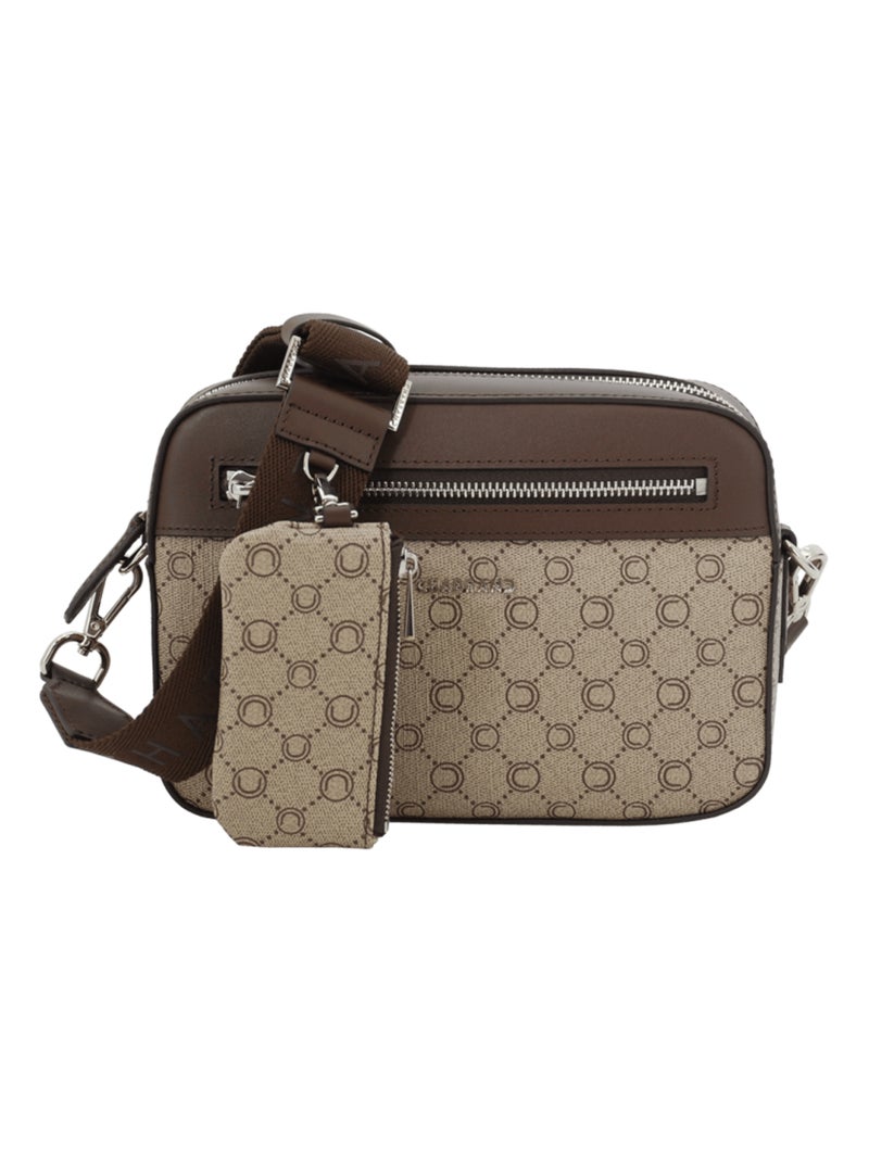 Chabrand Mini-sacoche Toile Enduite Cuir Marron - Kiabi