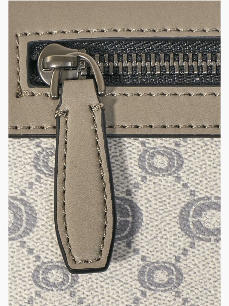 Chabrand Sacoche Ecru  Garnie Cuir Gris - Kiabi