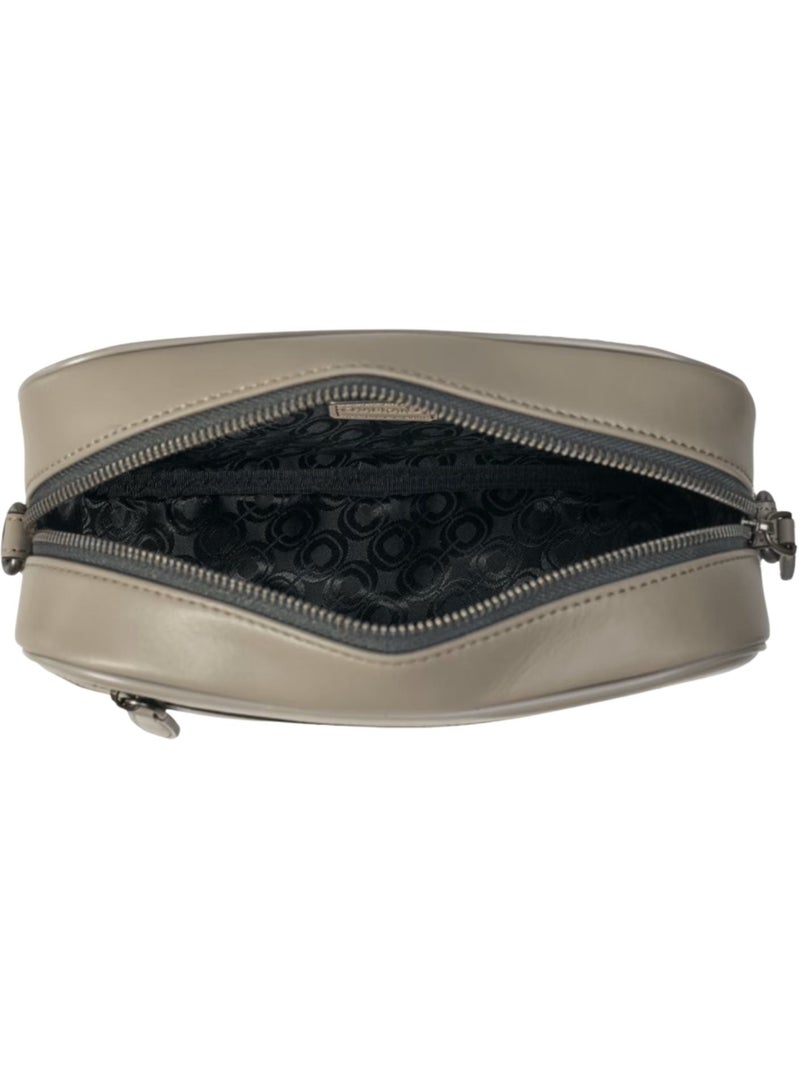 Chabrand Sacoche Ecru  Garnie Cuir Gris - Kiabi